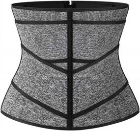 img 1 attached to Acelitt Women'S Waist Trainer Weight Loss Corset Trimmer Belt S-XXXL For Ladies Body Shaping
