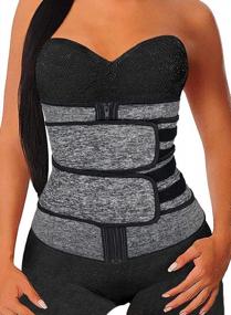 img 4 attached to Acelitt Women'S Waist Trainer Weight Loss Corset Trimmer Belt S-XXXL For Ladies Body Shaping