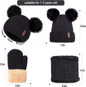 img 3 attached to Winter Gloves Toddler Thermal Childrens Girls' Accessories ~ Cold Weather