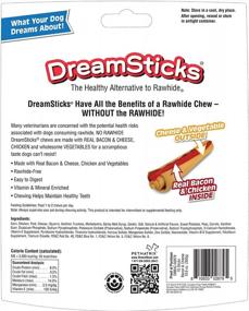 img 3 attached to DreamBone DreamSticks с настоящим беконом и сыром, 15 штук, жевательные конфеты без сыромятной кожи для собак, модель: DBBAC-02879