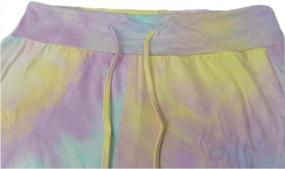 img 1 attached to Женские удобные повседневные брюки Palazzo Lounge - CCKO Tie Dye Drawstring Wide Leg For All Seasons