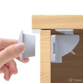 img 4 attached to 🔒 Child Proofing Magnetic Cabinet Locks - Invisible Safety Cupboard Lock Set for Cabinets and Drawers to Protect Baby Kids Home Safety (2 Locks and 1 Key)