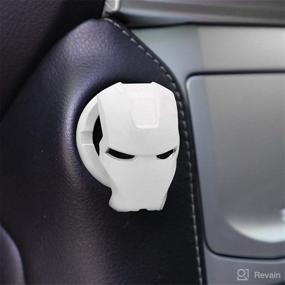 img 2 attached to Car Engine Start Stop Button Cover Push Start Button Cover Anti-Scratch Car Engine Decoration Cover (White)