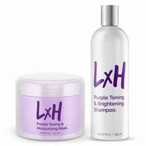 img 4 attached to Преобразите свои светлые волосы с помощью фиолетовой маски для волос LxH, набора тонера и шампуня