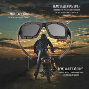 img 3 attached to 🕶️ WYND Blocker Extreme Sports Wrap Sunglasses - Ideal Motorcycle Riding Glasses