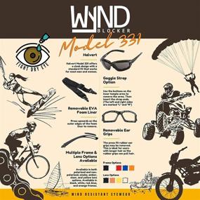 img 1 attached to 🕶️ WYND Blocker Extreme Sports Wrap Sunglasses - Ideal Motorcycle Riding Glasses