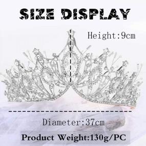 img 1 attached to Catery Silver Baroque Queen Crowns And Tiaras Crystal Pearl Bride Wedding Queen Crowns Brides Rhinestones Tiaras For Festival Decorative Princess Tiaras Hair Accessories For Women And Girls (Silver)