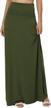 women's casual lounge solid draped jersey relaxed long maxi skirt - themogan s~3xl logo