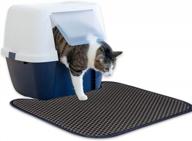 маленький коврик для кошачьего туалета wepet - сотовый двухслойный коврик для ловли с контролем разброса, легкой чисткой и водонепроницаемым барьером для мочи - коврик для кошачьего туалета (20x16 дюймов, серый) - без фталатов логотип
