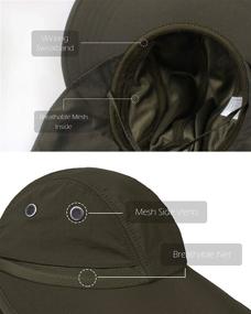 img 2 attached to UV-Protected Wide Brim Hat With Neck Flap For Women: Perfect For Hiking, Fishing & Gardening