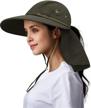 uv-protected wide brim hat with neck flap for women: perfect for hiking, fishing & gardening logo