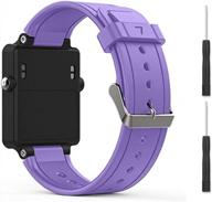 яркий фиолетовый силиконовый браслет с металлической застежкой для смарт-часов garmin vivoactive gps - высококачественный сменный ремешок для любителей фитнеса логотип
