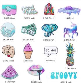 img 3 attached to Cute VSCO Stickers for Water Bottles: Trendy Aesthetic Accessories for VSCO Girls and Teens - 35 Pack Laptop, Guitar, and Phone Stickers - Waterproof and Stylish