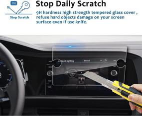 img 3 attached to LFOTPP 8-Inch Clear Tempered Glass Infotainment Display In-Dash Center Touch Screen Protector for 2019-2021 Jetta GLI