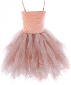img 1 attached to OBEEII Little Girl Swan Princess Feather Fringe Tutu Dress For Pageants, Weddings, Parties And Formal Events