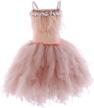 obeeii little girl swan princess feather fringe tutu dress for pageants, weddings, parties and formal events logo