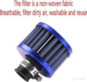 img 1 attached to 🚗 ESUPPORT 12mm Mini Blue Universal Car Motor Cone Cold Clean Air Intake Filter Turbo Vent Breather - Pack of 4: Enhance Performance & Protect Your Engine!