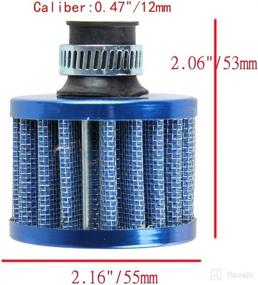 img 3 attached to 🚗 ESUPPORT 12mm Mini Blue Universal Car Motor Cone Cold Clean Air Intake Filter Turbo Vent Breather - Pack of 4: Enhance Performance & Protect Your Engine!