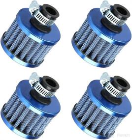 img 4 attached to 🚗 ESUPPORT 12mm Mini Blue Universal Car Motor Cone Cold Clean Air Intake Filter Turbo Vent Breather - Pack of 4: Enhance Performance & Protect Your Engine!