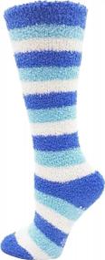 img 1 attached to Cosy Up This Winter With Our Non-Skid Fuzzy Socks: 12-Pack For Women And Girls