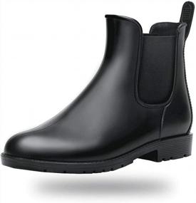 img 4 attached to Waterproof Women'S Garden Ankle Rain Boots - Anti-Slip Chelsea Booties By Babaka