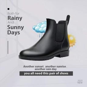 img 3 attached to Waterproof Women'S Garden Ankle Rain Boots - Anti-Slip Chelsea Booties By Babaka