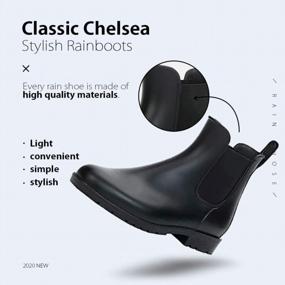 img 2 attached to Waterproof Women'S Garden Ankle Rain Boots - Anti-Slip Chelsea Booties By Babaka