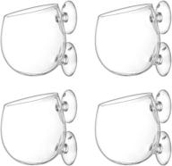4pcs magnetic suction cup window aquarium - glass vase plant pots for aquascape aquarium decorations and fish tank logo