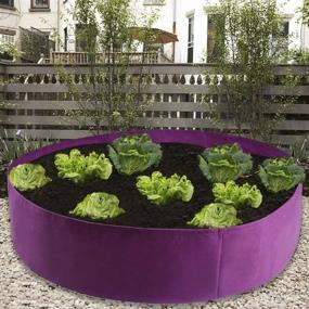 img 4 attached to Firlar 2 Pack Fabric Raised Garden Bed: A Perfect Solution For Your Planting Needs With 50 Gallon Capacity, Round Shape, And Vibrant Purple Color!
