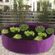 firlar 2 pack fabric raised garden bed: a perfect solution for your planting needs with 50 gallon capacity, round shape, and vibrant purple color! logo
