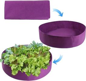 img 1 attached to Firlar 2 Pack Fabric Raised Garden Bed: A Perfect Solution For Your Planting Needs With 50 Gallon Capacity, Round Shape, And Vibrant Purple Color!
