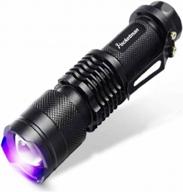 zoomable 396nm uv-ultraviolet led blacklight flashlight with 300lm for detecting pet stains, checking passports, money, cosmetics, and more - pocketman sk68 логотип