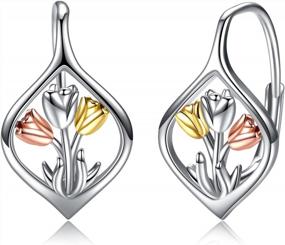 img 4 attached to Stylish And Elegant WINNICACA Sterling Silver Leverback Earrings For Women