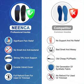 img 1 attached to Профессиональные стельки для поддержки свода стопы Neenca: подошвенный фасциит и облегчение боли в ногах для мужчин и женщин!