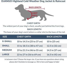 img 1 attached to Highland Dog Jacket and Raincoat - Water-Repellent, Windproof, and Harness-Friendly Winter Dog Coat and Stylish Dog Raincoat with Adjustable Drawstrings, Optional Hood, Premium Gunmetal Hardware, and Back Pocket by DJANGO