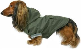 img 4 attached to Highland Dog Jacket and Raincoat - Water-Repellent, Windproof, and Harness-Friendly Winter Dog Coat and Stylish Dog Raincoat with Adjustable Drawstrings, Optional Hood, Premium Gunmetal Hardware, and Back Pocket by DJANGO