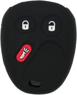 🔑 segaden silicone cover for chevrolet gmc cadillac hummer saturn pontiac 3 button remote key fob cv4610 black – protective case, holder, skin jacket логотип