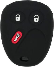 img 3 attached to 🔑 SEGADEN Silicone Cover for CHEVROLET GMC CADILLAC HUMMER SATURN PONTIAC 3 Button Remote Key Fob CV4610 Black – Protective Case, Holder, Skin Jacket