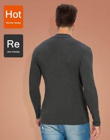 img 3 attached to XShing Mens Long Sleeve Turtleneck T Shirts Stretchy Slim Fit Athletic Warm Sweater