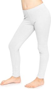 img 4 attached to Stretch Comfort Cotton Footless Leggings Girls' Clothing : Leggings