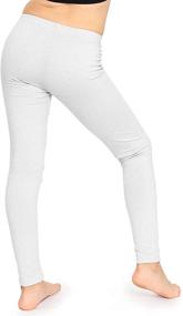img 2 attached to Stretch Comfort Cotton Footless Leggings Girls' Clothing : Leggings