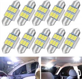 img 4 attached to Upgrade Your Car Interior With CIIHON'S Super Bright LED Festoon Bulbs - 10 Pack Set