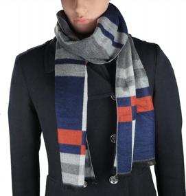 img 4 attached to Stay Warm And Fashionable With Debra Weitzner Men'S Cashmere Feel Scarf In 12 Prints