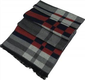 img 1 attached to Stay Warm And Fashionable With Debra Weitzner Men'S Cashmere Feel Scarf In 12 Prints