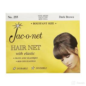 img 1 attached to 🌟 Premium Jac Net Net Bouffant: Large Brown Hair Accessory for Stylish Women