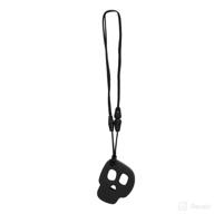 🦷 black skull teether: safe and soothing silicone baby teething toy necklace for infants (0-6 months) логотип