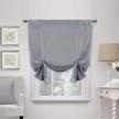 stylish & functional: h.versailtex blackout tie up curtain in dove gray for small windows - thermal insulation & privacy guaranteed (42"x63" rod pocket panel, set of 1) logo
