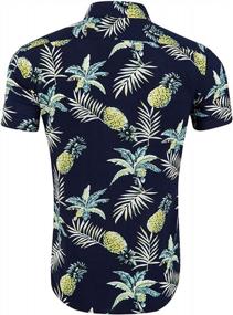 img 3 attached to Stay Cool And Stylish In AOTORR Men'S 4 Way Stretch Hawaiian Shirt For Beach And Casual Wear
