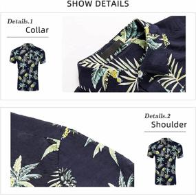 img 2 attached to Stay Cool And Stylish In AOTORR Men'S 4 Way Stretch Hawaiian Shirt For Beach And Casual Wear