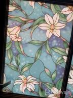 картинка 1 прикреплена к отзыву Coavas Stained Glass Decorative Static Cling Window Film For Total Privacy - Non-Adhesive Frosted Window Tint For Home & Office - 17.7" X 78.7 от Chris Pettway